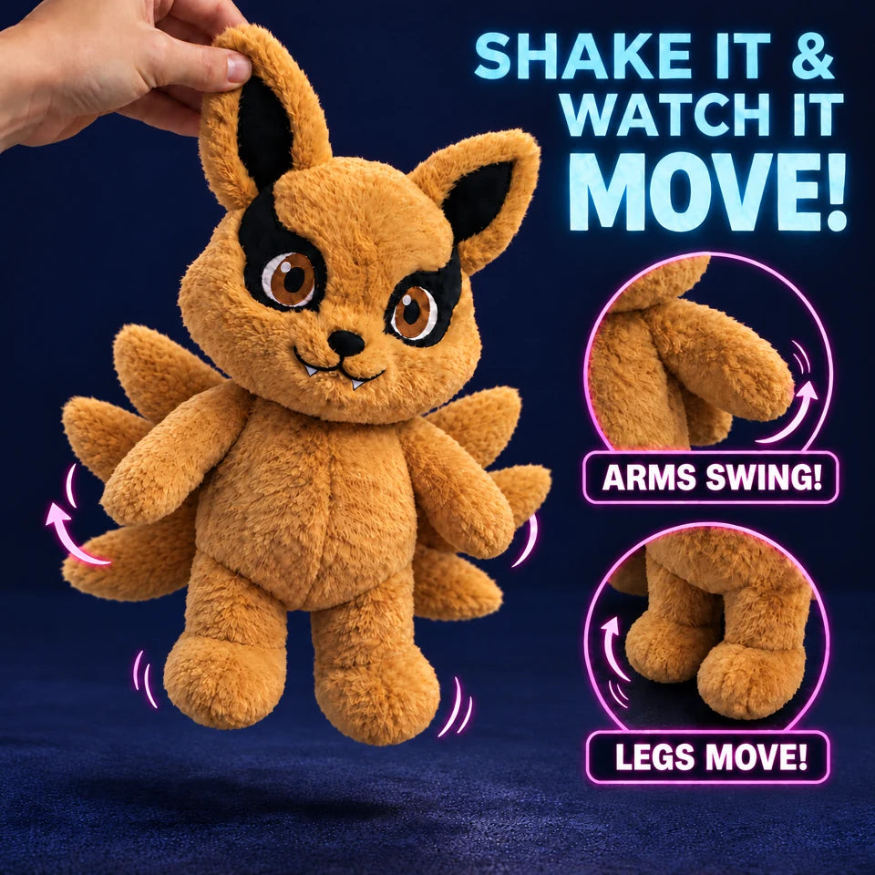 Shake it and watch it move. The Fox plush has swinging arms and moving legs.